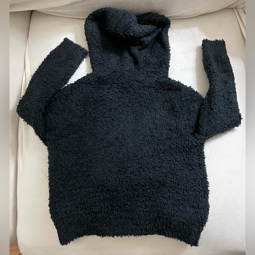 Skims NWT Cozy Full Zip Toddlers Onyx Black Fleece Hoodie Size 2T/3T - Picture 3 of 5